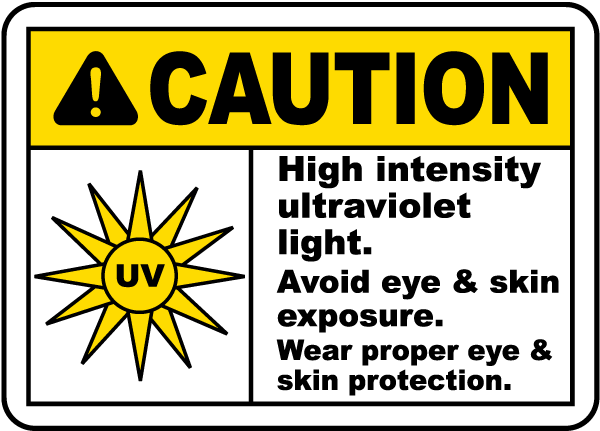 实验室紫外线光源警告标志